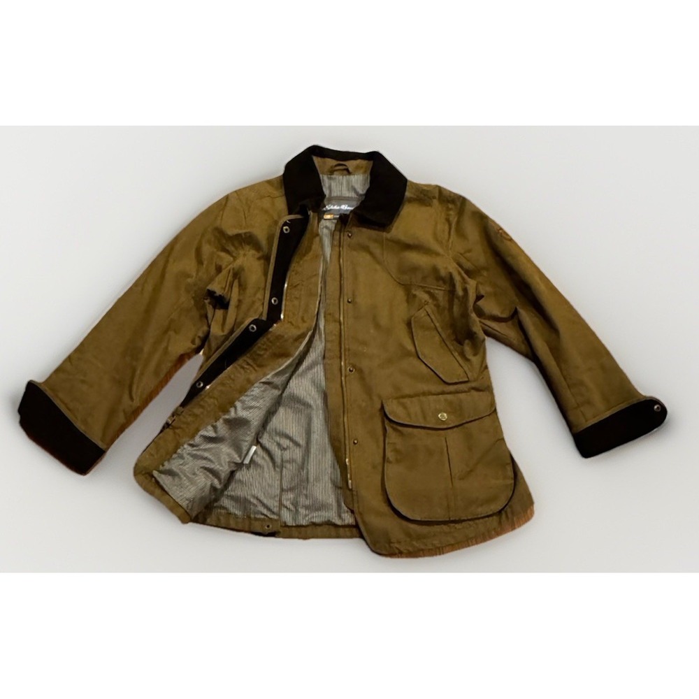 Eddie Bauer Sport Shop Wax Canvas Equestrian Riding Jacket L Barn Chore Coat - Picture 1 of 5